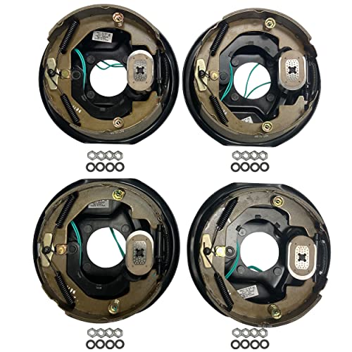 M-Parts Trailer Brakes - 2 Pair 10' X 2-1/4' Electric Trailer Brake Assembly for 3,500 lbs - Trailer Brake Kit, Electric Trailer Brakes, Trailer Brakes 3500lb axle, 2 Left (77-10-1) 2 Right (77-10-2)