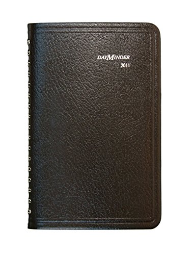 DayMinder G25000 Weekly Pocket Appt. Book, Telephone/Address Section, 3 9/16 x 6, Black, 2016