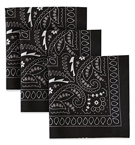 Tough Headwear Large Bandana Headband - Handkerchief Bandanas for Men & Women - Cowboy Scarf - Paisley Bandana Pack
