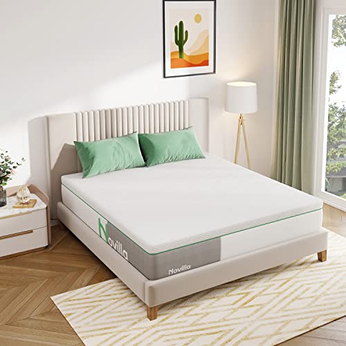 Novilla California King Size Mattress, 12 Inch Gel Memory Foam California King Mattress for Cooling Sleep & Pressure Relief, Medium Soft with Motion Isolation, Mattress in a Box, Lullaby