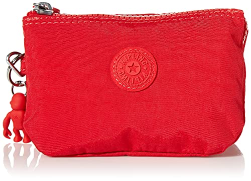 Kipling Women’s Creativity Small Pouch, Versatile Cosmetics Kit, Lightweight Nylon Travel Organizer, Red Rouge