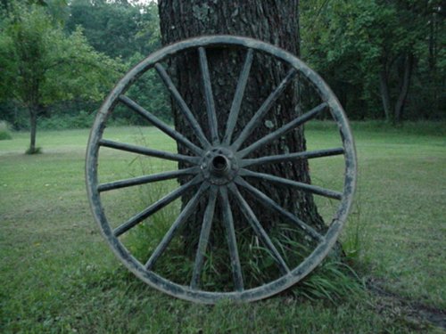 Used Amish Country Collectible Authentic Wagon Wheel Off an Amish Horse Buggy Carriage from The Farming Community in OH