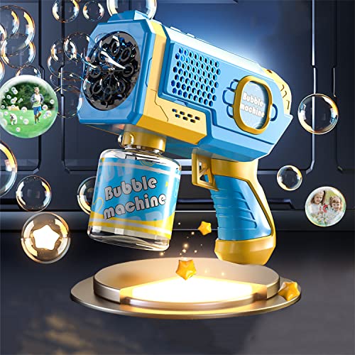 Bubble Gun for Kids and Toddlers Bubble Machine with 1 Bubble Solutions (90ml) Automatic Bubble Maker for Children Outdoor Bubbles Toys