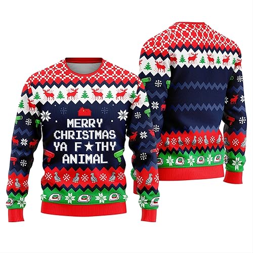 Christmas Ugly Sweater - Funny Christmas Shirts - Gifts for Men, Women, Coworkers on Christmas Birthday - Christmas Outfits - Holiday Sweater - Ugly Christmas Sweater - Dresses for Christmas (L)