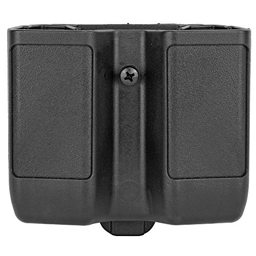 BLACKHAWK! 410610PBK Double Stack Double Mag Case (9 mm, 10mm, .40 Cal, and .45 Cal), Matte Finish, Black