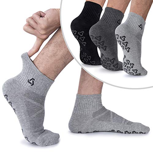 Ozaiic Non Slip Socks Grip for Yoga Home Workout Pure Barre, Pilates, Hospital, Ideal Cushion Socks for Men and Women