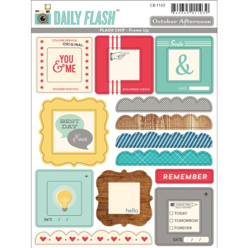 October Afternoon Daily Flash Chipboard, 6 by 8-Inch, Shapes/Frame Up
