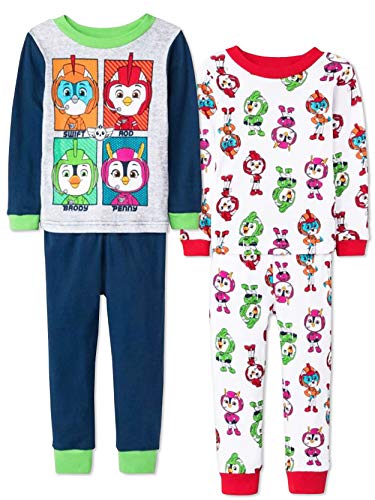Nickelodeon Top Wing Toddler Boy's 2fer 4 Piece Long Sleeve Pajamas Set (2T, Rescue Sky)