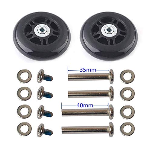F-ber Luggage Suitcase Wheels Replacement Kit 68x24mm/2.68'x0.94' w/ABEC 608zz Inline Outdoor Skate Replacement Wheels, One Set of (2) Wheels (OD:68 W:24 ID:6 Axles:35&40)