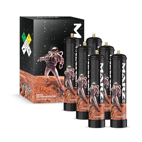 Marz Premium Whipped Cream Charger 680g 1.1L - Food Grade Nitrous Oxide Tank Pure Flavored N2O Chargers - For Any Standard Whipping Cream Dispenser – (1 Cylinder)