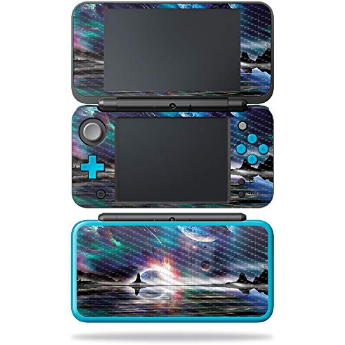 MightySkins Carbon Fiber Skin for Nintendo New 2DS XL - Space Horizon | Protective, Durable Textured Carbon Fiber Finish | Easy to Apply, Remove, and Change Styles | Made in The USA