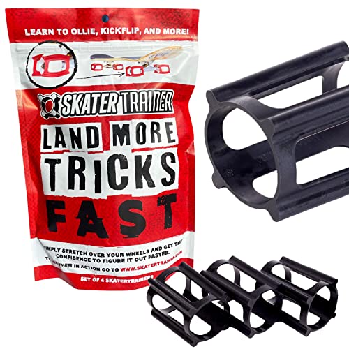 Skater Trainers get Skateboard Tricks - Cool Stocking Stuffers for Boys Ages 8-12 10 14 15 Teens 2023 Gamer Cool Wheels Tech Deck Tool Ramp Teen Boy Trucks Hawk Skateboarding (4 Blk)