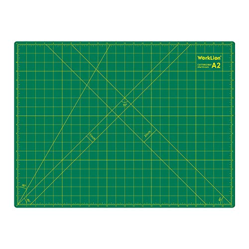WORKLION 18'' x 24'' Large Self Healing PVC Cutting Mat, Double Sided, Gridded Rotary Cutting Board for Craft, Fabric, Quilting, Sewing, Scrapbooking - Art Project…