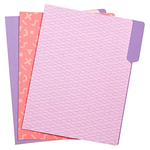 Yoobi | File Folders | Paper Material | Lilac Dash - Purple/Multi Variety Pack of 12 (YOOB1203137)