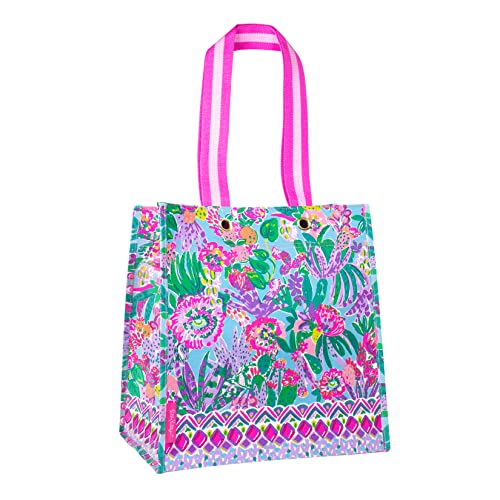 Lilly Pulitzer Market Shopper Bag, Reusable Grocery Tote, Shoulder Bag for Produce or Travel, Me and My Zesty