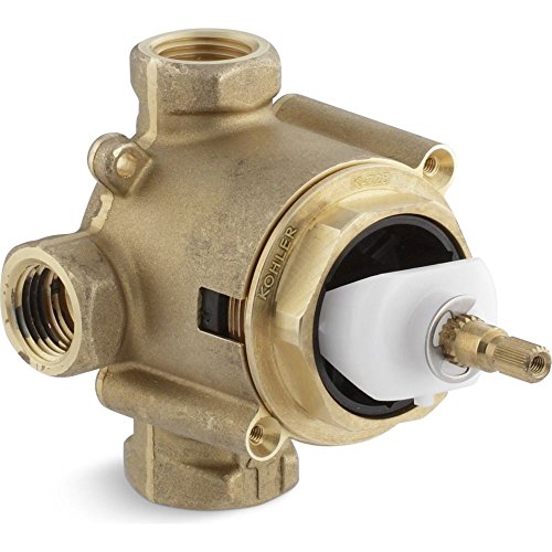 KOHLER 728-K-NA MasterShower 3/4' 2- or 3-Way Transfer Valve, Shower Valve, Single-Handle Operation, One 3/4' NPT Inlett Connection and three 1/2' NPT Outlet Conncections