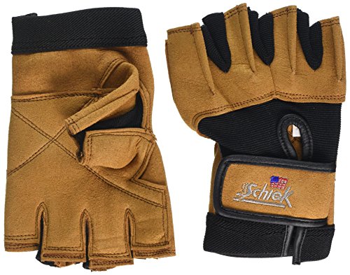 Schiek Sport Model 415 Power Lifting Fingerless Glove - Long Lasting Weight Lifting Grip Gloves
