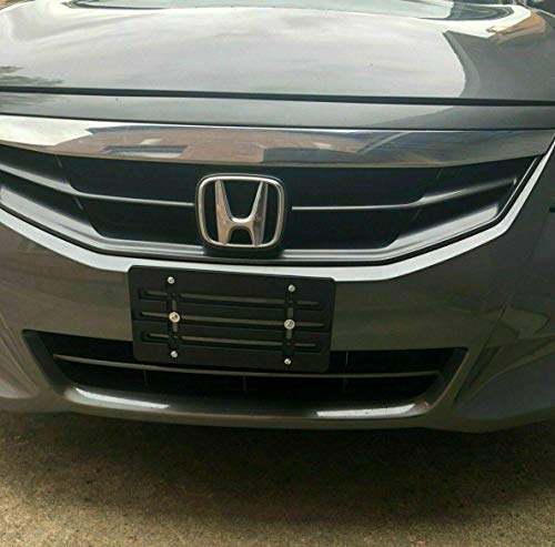 License Plate Tag Holder Mount Mounting Relocator Adapter for Front Bumper Kit Bracket for Honda (All Models) Quantity Discount (9.95$ to 6.50$) (Each with 2 Screws + 4 Bolts & 4 Built in Nuts)