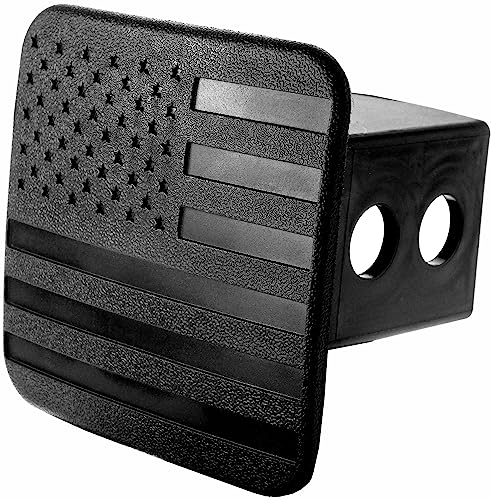 MULL USA Black Flag Hitch Cover Plug (Fits 2' Receiver, Black)