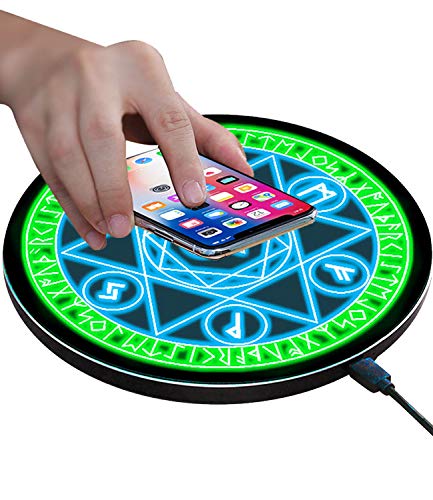 Wireless Charger Magic Qi 15W Wireless Charging Pad,Compatible with iPhone 12 11/11 Pro/11 Pro Max/Xs Max/XR/XS/X/8/8 Plus,Fast Charging S10/S10+/S9/S8/Note 10/10+/9/8 (No AC Adapter) …
