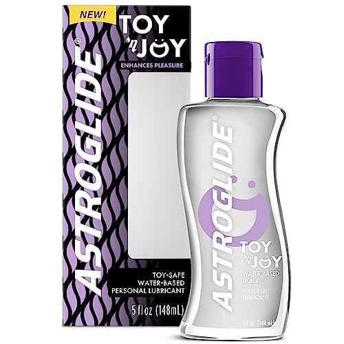 Astroglide Toy 'N Joy Personal Lubricant (5oz), Toy-Safe Lube for Male and Female Sex Toys, Water Based for Easy Clean-Up, Long-Lasting Pleasure, Condom Compatible, Anal Safe, Manufactured in USA…