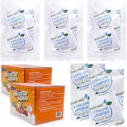 WiseFresh 60 Packs 5 Gram Ethylene Gas Absorber Packet, Vegetable & Fruit Fresh Produce Protector, Food Freshness Extender, Fresh Fruit Preserver, Vegetable Saver