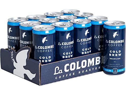 La Colombe Brazilian Cold Brew - 9 Fl. Oz. 12 Pack - 100% Arabica, Single-Origin, Cold Pressed Espresso Coffee, 15 Calories, Double-Filtered, Bold & Rich Coffee, 120mg Natural Caffeine