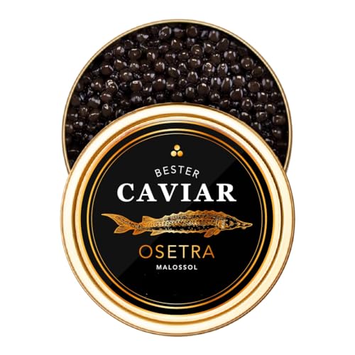 OVERNIGHT GUARANTEED, BESTER Premium Osetra Sturgeon Caviar - 1 oz-30 gm pack - Malossol Ossetra Black Roe - Premium Quality, Traditional Style, imported with free mother of pearl spoon