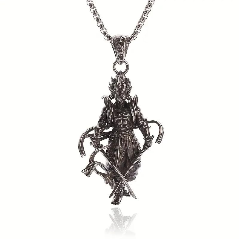 Anime super sayin samurai stainless steel, alloy Necklace Cadena 2024