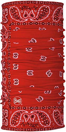 BUFF CoolNet UV Neck Gaiter, UPF 50 Sun Protection, Breathable, Cooling Bandana, Versatile, Quick Dry Face Mask, Santana Red, Adult Size
