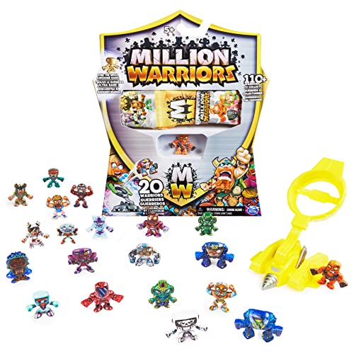 Million Warriors, Heroes 20-Pack Collectible Figures with Launcher, Includes Rare, Surprise Kids Toys for Boys and Girls 5 and Up (Styles May Vary)