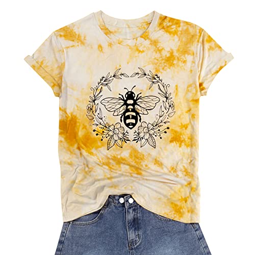 Bee Shirt Women Be Kind: Tshirt Cute Bee Graphic Tees Funny Inspirational Short Sleeve Tee Tops Casual Flower Blouse