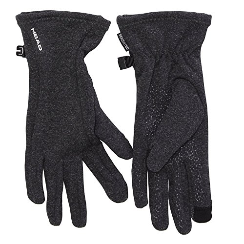 HEAD women’s touchscreen running gloves (Heather grey, Small)
