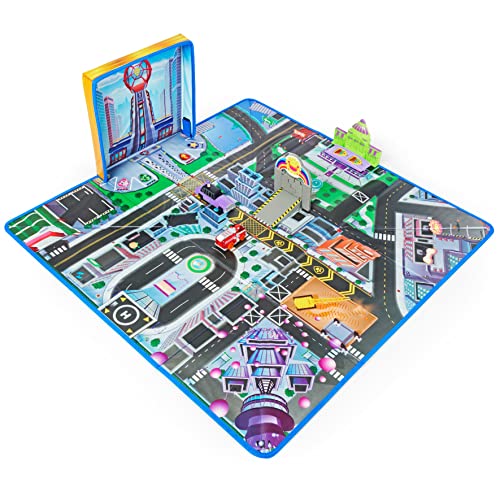 PAW Patrol, True Metal Adventure City Movie Play Mat Set with 2 Exclusive Toy Cars (Amazon Exclusive), 1:55 Scale, Kids Toys for Ages 3 and up