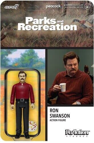Super7 Parks and Recreation Ron Swanson - 3.75' Parks and Rec Action Figure with Accessory Classic TV Show Collectibles and Pop Culture Toys