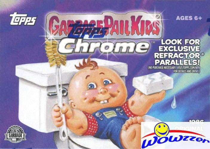 2023 Topps Garbage Pail Kids CHROME Series 6 EXCLUSIVE Factory Sealed Blaster Box with Special ATOMIC REFRACTORS! Look for Autos, Prism Refractors, Printing Plates, C-Name Variations & More! WOWZZER!