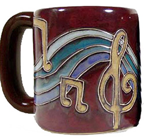 Mara Stoneware Mug - Musical Notes - 16 oz