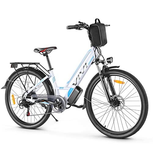 Vivi Electric Bike for Adults, 26' Ebike 500W Electric Bicycle Electric Commuter Cruiser Bike with Removable 48V Lithium Battery, 20MPH Women Ebike, Up to 50 Miles, Cruise Control, 7 Speed