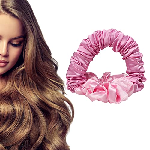 MMDOCO New Soft Heatless Curling Headband No Heat Ponytail Hairband Hair Curler (Pink)