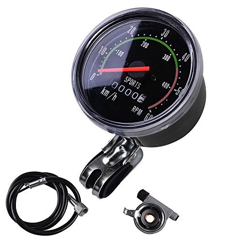 MakeTheOne Old School Style Bike Speedometer Analog Odometer Classic Style for 24”-27.5” Bicycle