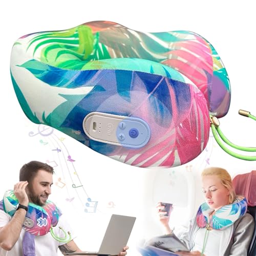 X-Star Travel Neck Pillow Speaker,2 in 1 Multi-Functional Bluetooth Travel Pillow, Neck Pillow Speaker, Wireless Camping Pillow for Home, Party,Outdoor,Sleep,Travel,Gaming
