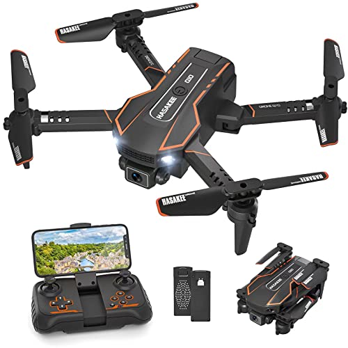 AVIALOGIC Mini Drone with Camera for Kids, Remote Control Helicopter Toys Gifts for Boys Girls, FPV RC Quadcopter with 1080P HD Live Video Camera, Altitude Hold, Gravity Control, 2 Batteries, Black