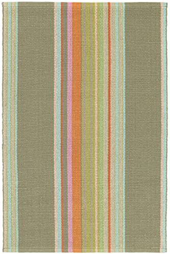 Dash and Albert Stone Soup Handwoven Cotton Rug, 2 X 3 Feet, Multi Stripe Pattern