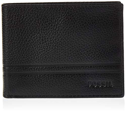 Fossil mens Wilder Flip Id Bifold Bi Fold Wallet, Wilder Black, One Size US