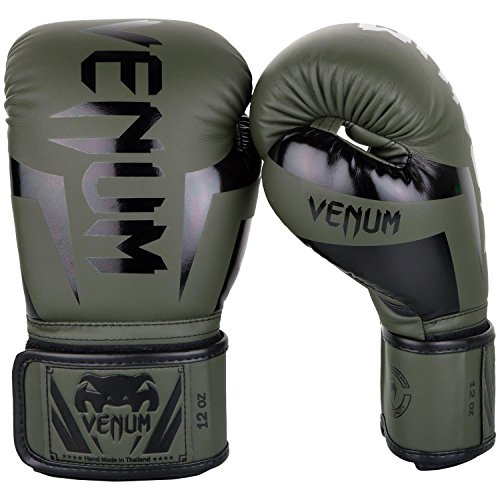 Venum Elite Boxing Gloves - Khaki/Black