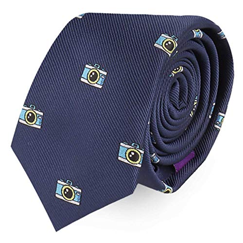 AUSCUFFLINKS Camera Photograph Photo Lover Neckties for Men | Landscape Portrait Picture Photographer Tourist Traveller Neck Ties for Work Colleague | Bday Present for Guys (CAMERA)