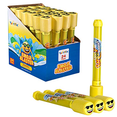 24 Pack Emoticon Blaster Water Guns- Bulk Pack Water Shooters for Summer Party Favor or Activity Fun Gun for Kids- Water Gun Bundle Pack