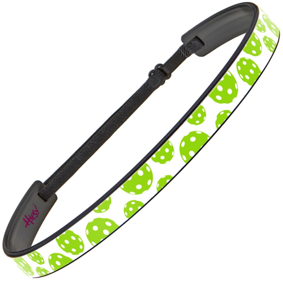 Hipsy Pickleball Pro Adjustable & Flexible Headband Women's Sports 5/8' Pickle Ball Head Band for Women Girls and Teens (Green)