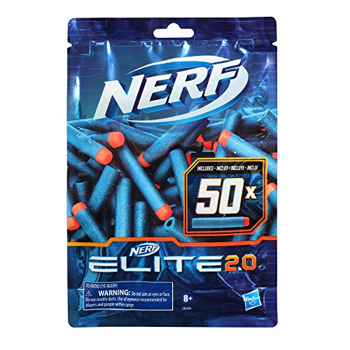 Nerf Elite 2.0 50-Dart Refill Pack, 50 Foam Darts Compatible with All Official Blasters That Use Elite Darts