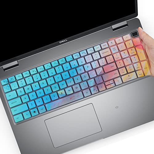 Keyboard Cover for Dell Latitude 5550 5540 5520 5521 3540 15.6' Laptop Keyboard Skin,Dell Precision 3560 3561 3570 3571 3580 3581 3590 3591 15.6' Laptop Keyboard Protective Skin-Colorful